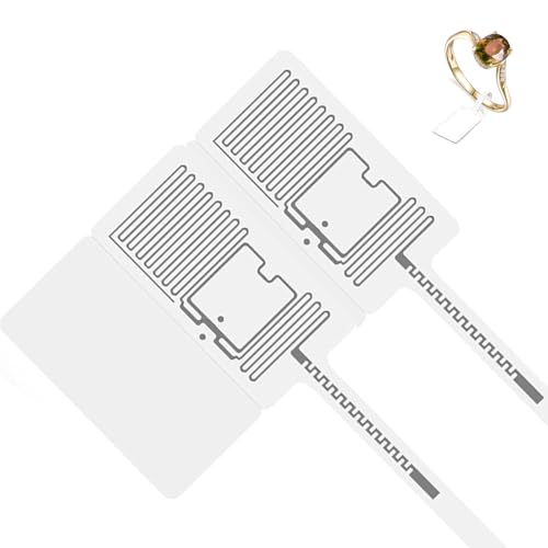 Aoeeki UHF 860-960MHz RFID Security Tag,Anti-Theft Soft Tag Sticker Long Range Sensing Retail Anti Theft Equipment ISO/IEC 18000-6C 96-bit for Retail Jewelry Stores (Jewelry Tags) 100Pcs