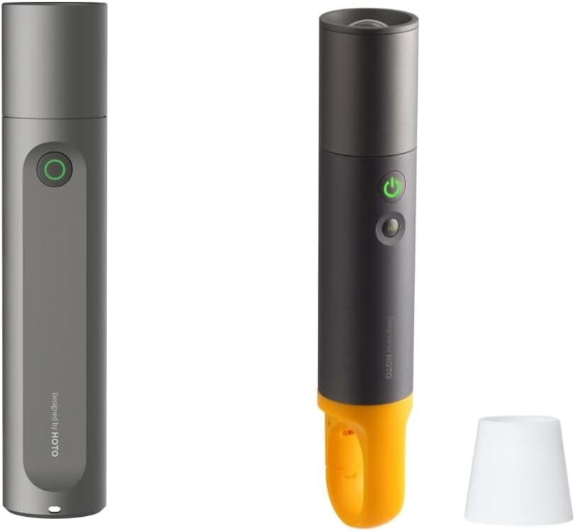 HOTO Flashlight Fit, LED Rechargeable, USB-C Charging, 3 Modes Bundle with OTO Flashlight Duo, USB-C Rechargeable, Dual Light Source, Colorful Ambient Light