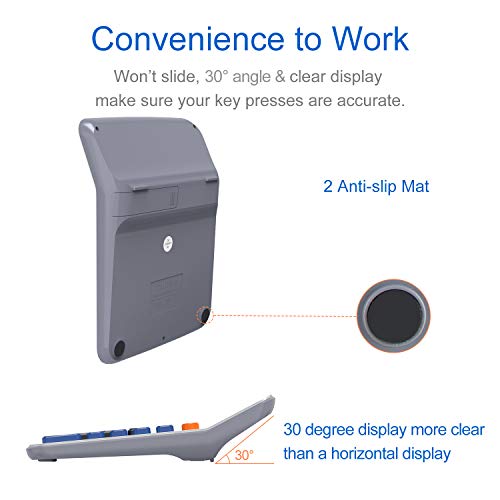 Desktop Calculator Extra Large 5-Inch Clear Lcd Display 12-Digit Big Number Button Office Calculator With Auto Sleep Function (Os-5M) #TOP4