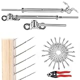 Muzata 20Pairs Cable Railing Kit 1/8' Swage Toggle Turnbuckle Hardware T316 Stainless Steel for Wood Post WoodEasy System Angle 180° Adjustable Stairs Deck 20 Cable Lines CK07 NN1,CA4 CA5