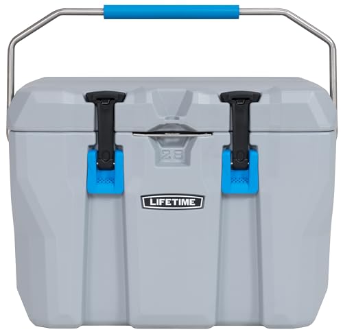 Lifetime 28 Quart Hard Cooler, High Performance Ice Chest, Made in USA