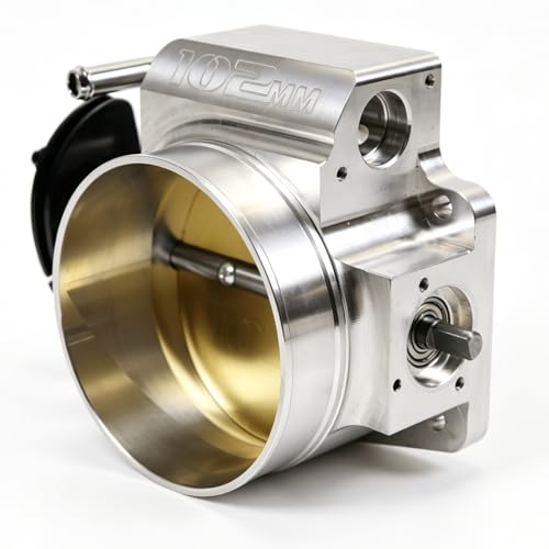 JGhyperX 102mm Throttle Body Without TPS & IAC Throttle Position Sensor Compatible with GM Gen III LS LS1 LS2 LS3 LS6 LS7 LSX Aluminum 4 Bolts Silver