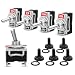 Nilight Heavy Duty Rocker Toggle Switch 15A 250V 20A 125V SPST 2 Pin ON/OFF Switch Metal Bat Waterproof Boot Cap Cover - 5 Pack, 2 Years Warranty