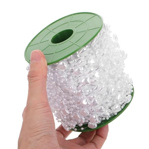 Guirlande de perles cœur blanc chaîne décorative mariage fête bouquet - 4