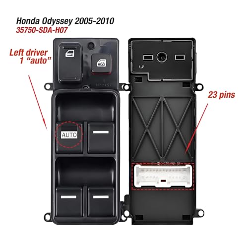 Bouton interrupteur commande de vitre pour changer bloc Honda 2005 - 3
