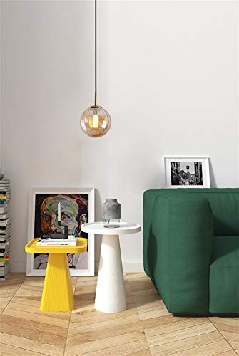 Lampe suspendue E27 lustre en verre et luminaire de chevet réglable - 6