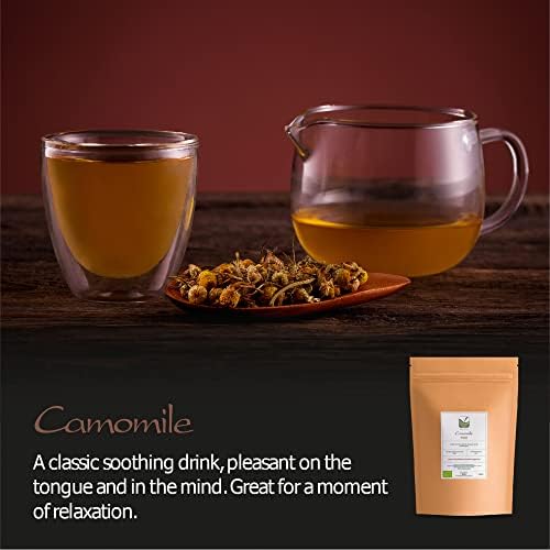 Camomile Organic Herbal Tea Flowers - Soothing and Relaxing - Wild Matricaria Chamomile 100g