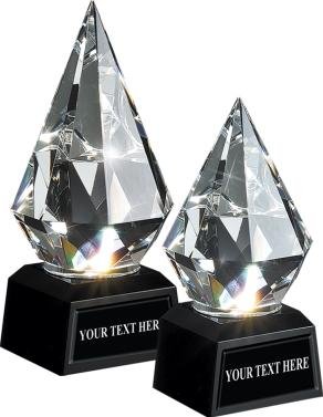 Diamond Trophy Award Crystal - Diamond Crystal Trophy #TOP12