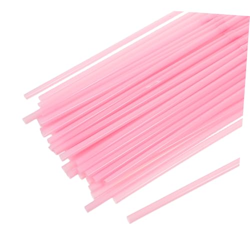 Pitillos plásticos desechables rosa 200 unidades flexibles miniatura 3