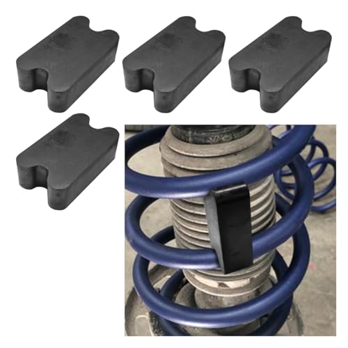 YoRise 4PCS Car Rubber Coil Spring Spacers, Auto Front&Rear Coil Spring Booster Kit for Enhancing 2.5" Springs Lift, Heavy-Duty Vehicle Suspension System Lift Blocks for Most Trucks, SUVs (Black)