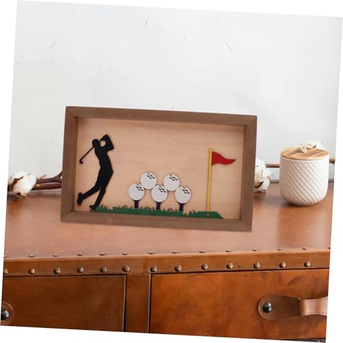 Décor intérieur élégant original bois golf plaque table - 8