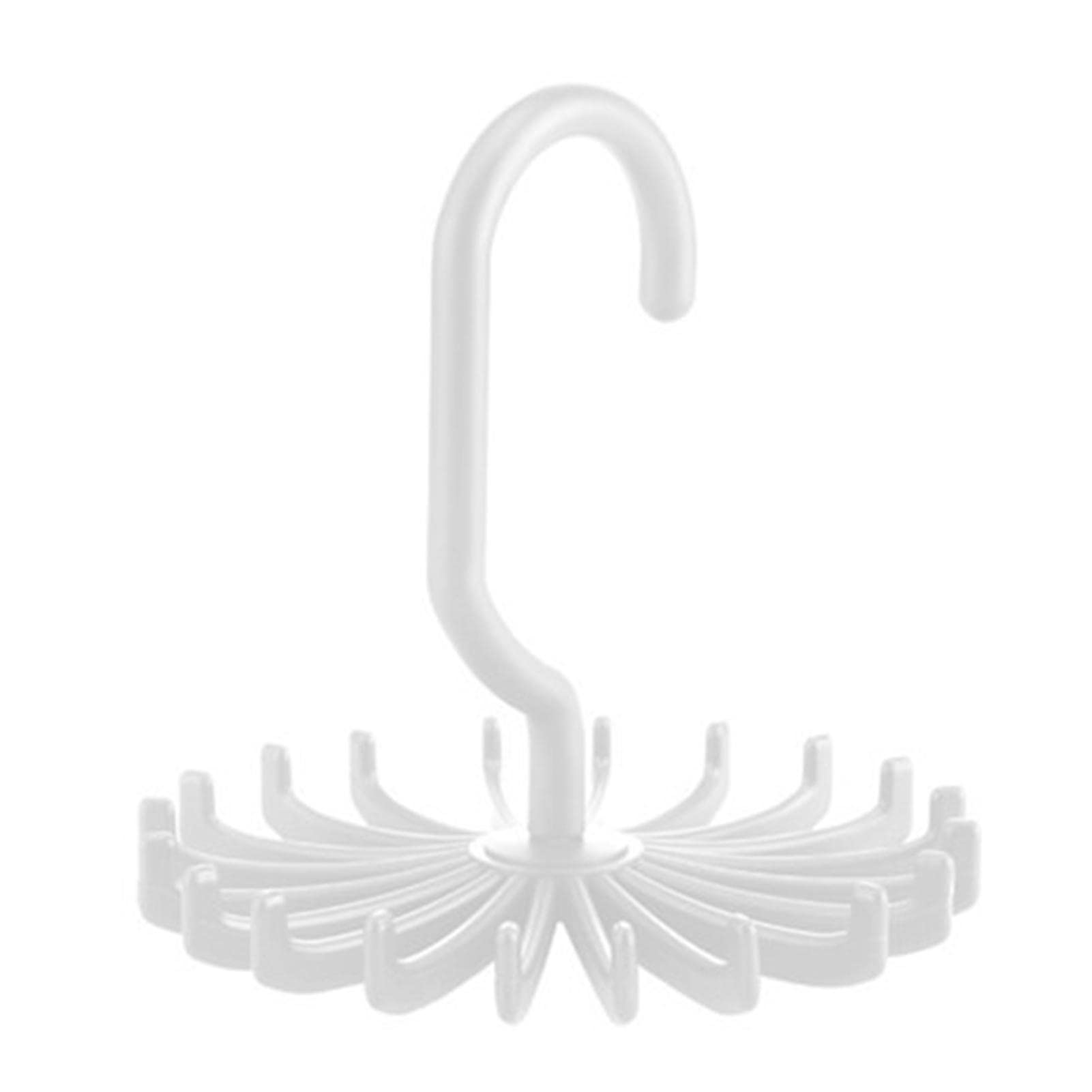 Tie Rack Hanger - 360° Rotating Tie Holder Organizer | Rotating Scarf Hanger Holder | 20-Claw Tie Rack | Belt Scarf Hanger Hook for Cupboard Storage Ties Belts Scarves Bracelet Necklace