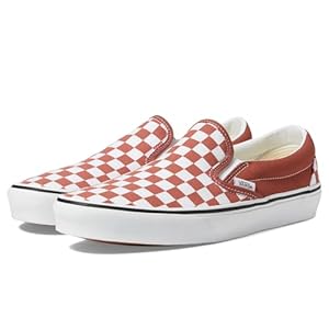 Vans Unisex Classic Slip-On Sneaker, Color Theory Checkerboard Auburn, 11.5 US Men