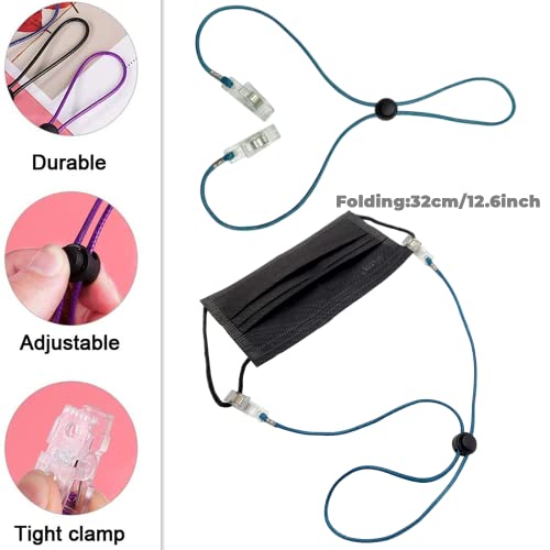 8 Pcs Napkin Clips Bib Holder Clips for Adults Adjustable Napkin Chain for Men Christmas Napkin Holder for Dining Restaurant Hotel - Image 2