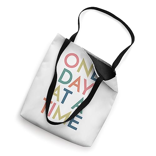 Bolso tote con lema de recuperación 'Un día a la vez' miniatura 2