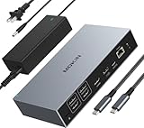 MOKiN USB C Displaylink Docking Station 3 Monitors Dock Dual Triple Display with 3 HDMI, 2 DP, DC Power, USB A&C for MacBook M1 M2 M3/Dell/HP/Lenovo
