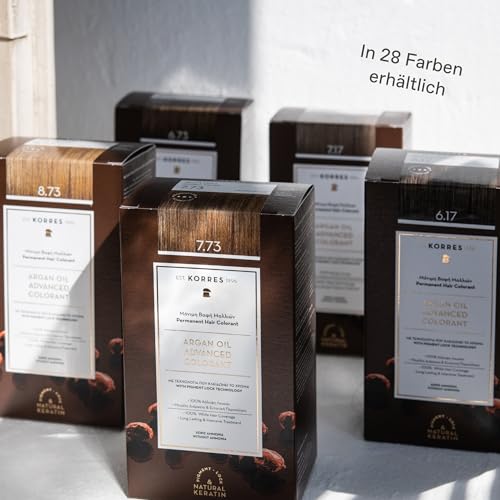 Foto von KORRES Argan Oil Colorant – ammoniakfreie Haarfarbe Schokobraun hell 5.7 – 100% Grauhaarabdeckung & vegan für ein langanhaltendes Farbergebnis