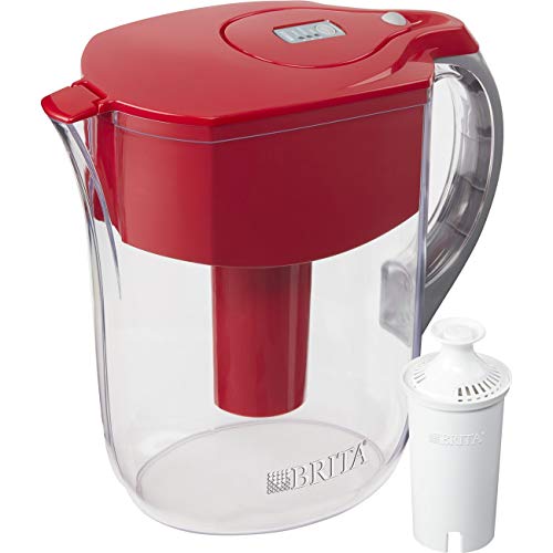 Brita Grand Water Filtration Pitcher, Red