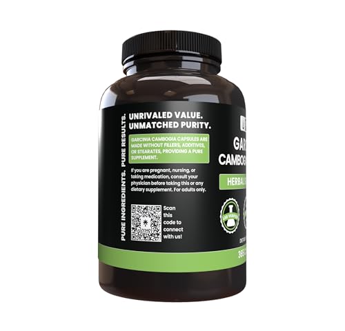 Image of PURE ORIGINAL INGREDIENTS Garcinia Cambogia, No Magnesium or Rice Fillers, Always Pure, Lab Verified (365 Count) (Pack of 2)