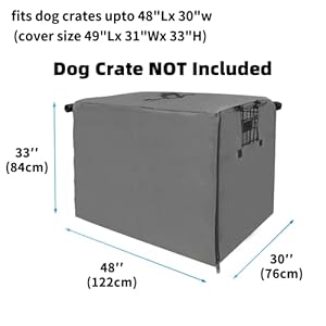 Dog-Crate-Cover-48-inch-XL-Dog-Kennel-Outside-Cover-Big-Dog-Cage-for-Large-Dogs-Wire-with1-2-3-Doors-Waterproof-600D-Oxford-Fabric-IndoorOutdoor-GrayDog-Crate-NOT-Included - Cucciolini Doodles Dog-Crate-Cover-48-inch-XL-Dog-Kennel-Outside-Cover-Big-Dog-Cage-for-Large-Dogs-Wire-with1-2-3-Doors-Waterproof-600D-Oxford-Fabric-IndoorOutdoor-GrayDog-Crate-NOT-Included