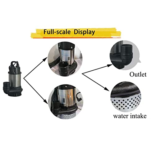 Image of Asian Pumps & Machineries 400W BLDC Submersible Water Pump for River Pond Well Farm Sump Gardening Irrigation Drainage Head 45-50 Feet Flow 10000l /hr DC 48V