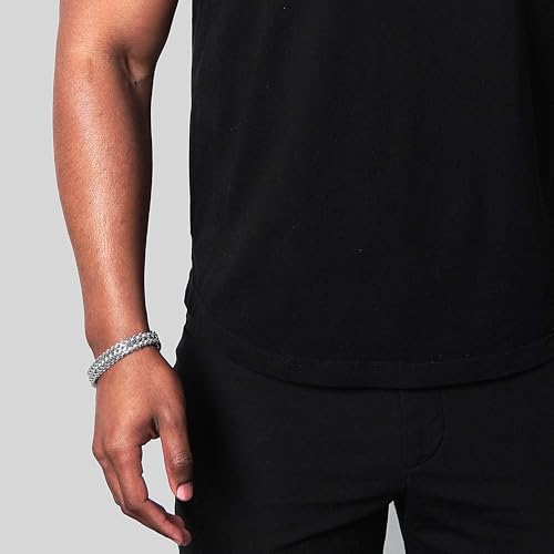 Invicta Silver Bracelet for Men, Stainless Steel Chain Jewelry, Polished Double Franco, 14mm, 8.75"2