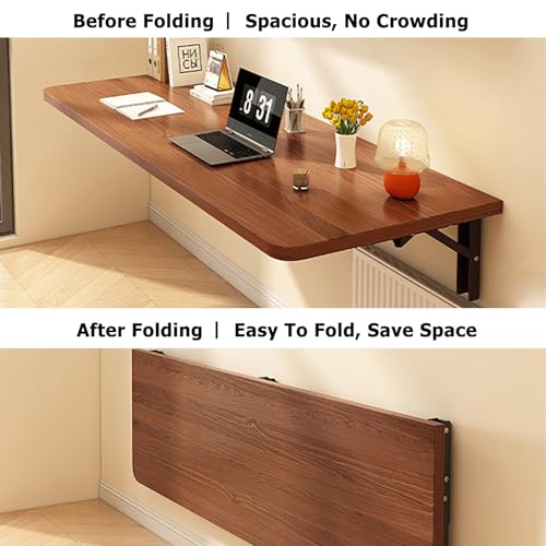 Bureau mural flottant pliable pour optimiser un petit espace - 4
