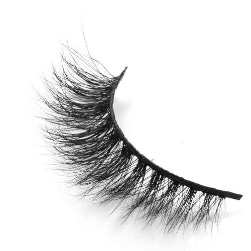 Image of Beauty False Eyelash For Women-Natural & Lightweight Faux Mink Fake Eyelashes /Long Lasting Eye Makeup Lash 5D / Soft & Comfortable Black Reusable Cat Eye Lashes -Fluttery & Wispy (Babe)