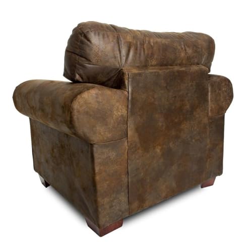 Sillón Microfibra Plegable Marrón miniatura 4