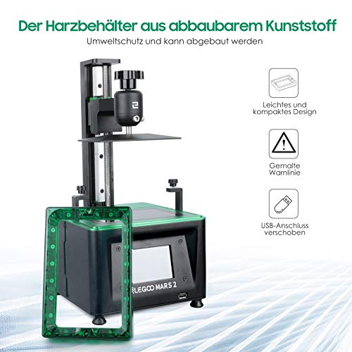 Elegoo Mars Imprimante 3D UV LCD avec écran tactile couleur de 3,5″, mode d'impression hors ligne, zone d’impression de 12 cm (L) x 6,8 cm (l) x 15,5 cm (h) 4 Elegoo Mars Imprimante 3D UV LCD avec écran tactile couleur de 3,5″, mode d'impression hors ligne, zone d’impression de 12 cm (L) x 6,8 cm (l) x 15,5 cm (h) – Image 5