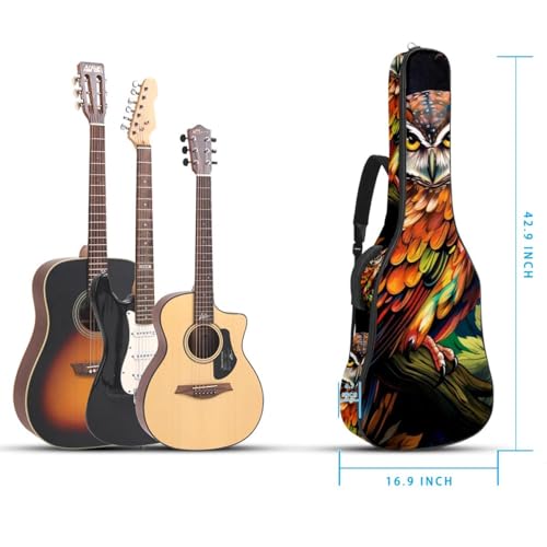 JRHEJTFZ Housse pour guitare acoustique de 1,9 cm d’épaisseur – Imperméable – Durable et élégant – Motif chouette, Multicolore 5., 42.9×16.9×4.7 in, Motif imprimé tendance - Les Beatles, Paul McCartney, John Lennon, RIngo Starr, George Harrison JRHEJTFZ Housse pour guitare acoustique de 1,9 cm d'épaisseur - Imperméable - Durable et élégant - Motif chouette, Multicolore 5., 42.9x16.9x4.7 in, Motif imprimé tendance – Image 6