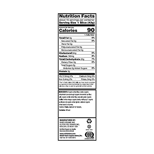 RUDIS BAKERY Organic Mountain Sourdough Bread, 22 OZ - Thumbnail 4