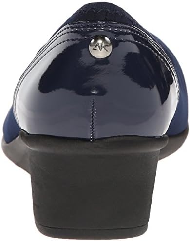 Anne Klein Sport Women's Wisher Fabric Wedge Pump, Navy, 8 US | Image 2