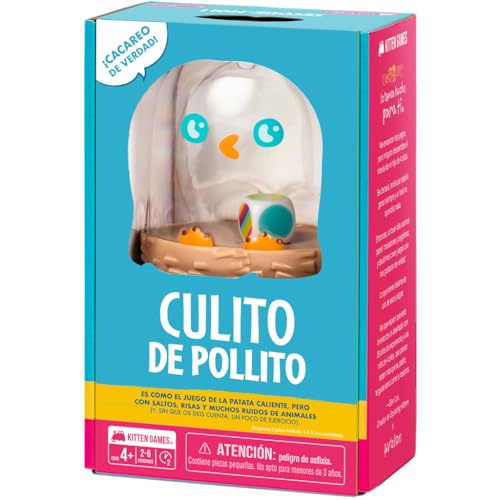 Asmodee Culito de Pollito, como El Juego De La Patata Caliente, Pero con Saltos, Risas Y Muchos Ruidos De Animales, A Partir de 4 Años, De 2 a 6 Jugadores, 15 Min por Partida, Español