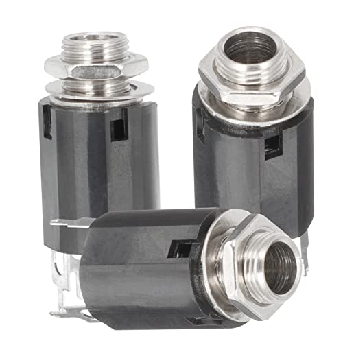 Homoyoyo 3�Z�b�g 1/4�W���b�N ���̓W���b�N TRS�}�E���g�p�l���p �p�b�`�P�[�u���ɍ��� 6.35mm ���X�R�l�N�^ �p�l���}�E���g�\�P�b�g ���b�V���[�t�� �������� DIY�H����� ��