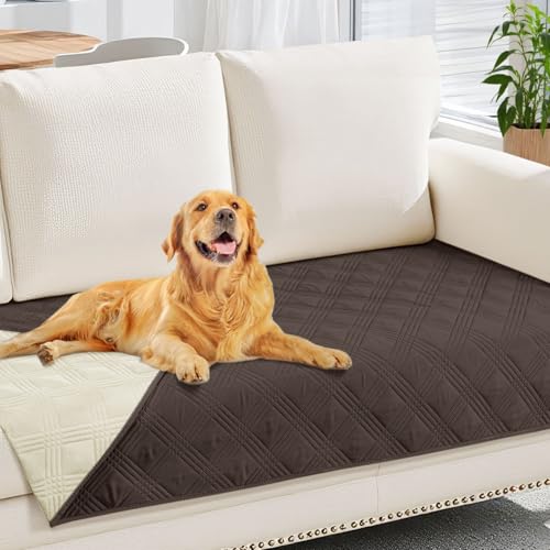 hyha Waterproof Reversible Dog Blanket, Soft Couch Cover for Dogs Washable