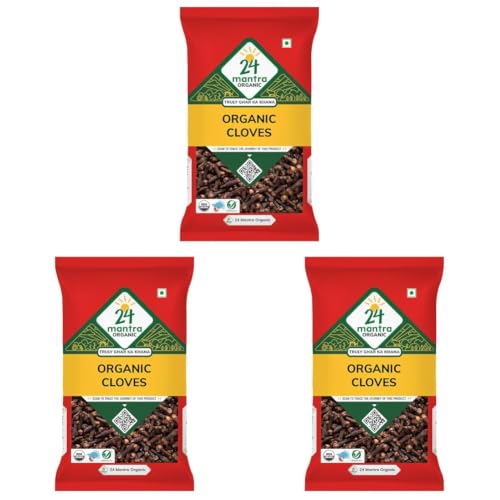 Image of 24 Mantra Organic Cloves /Laung /Lavangalu - 50gms | 100% Organic | Chemical Free & Pesticides Free | Good for Marinating meat | Strong Aroma (Pack of 3)
