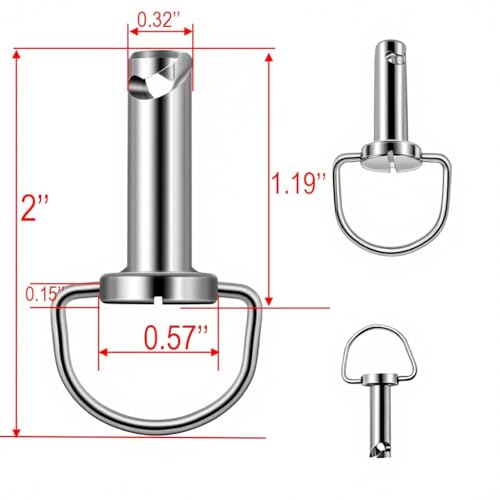 4 Pack Pines de Montaje de Liberación Rápida para Alforjas Compatibles con Harley Touring 1995-2023 - Acero Inoxidable Kit de Hardware Antirrobo para Street Glide Road King Electra Glide Softail miniatura 6