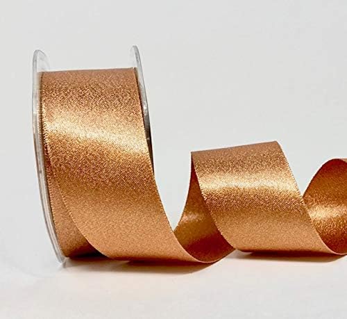 Rose Gold Sparkle Satin 38mm Ribbon by Bertie's Bows Ribbon on a 20m Roll (21.8 Yards)
