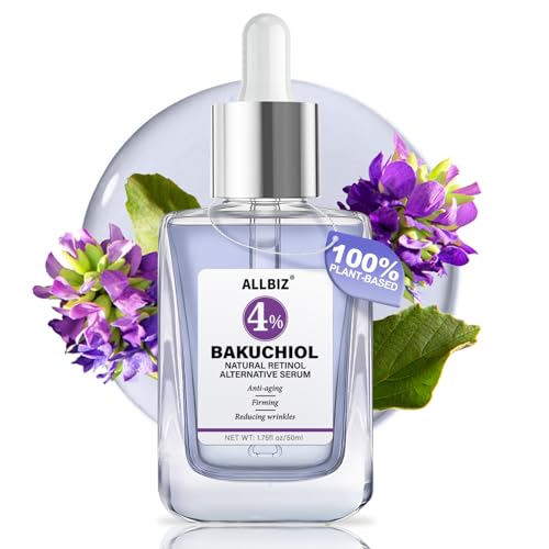 Bakuchiol Retinol Alternative Serum 50ML - 40,000 ppm All Plant-Based Formula Anti-Aging Face & Eye Care Serum for Sensitive Skin - Natural Firming & Elasticity with Niacinamide & Centella Asiatica