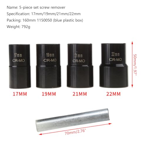 Extracteur d'écrou de boulons de roue 17-22mm lot de 5