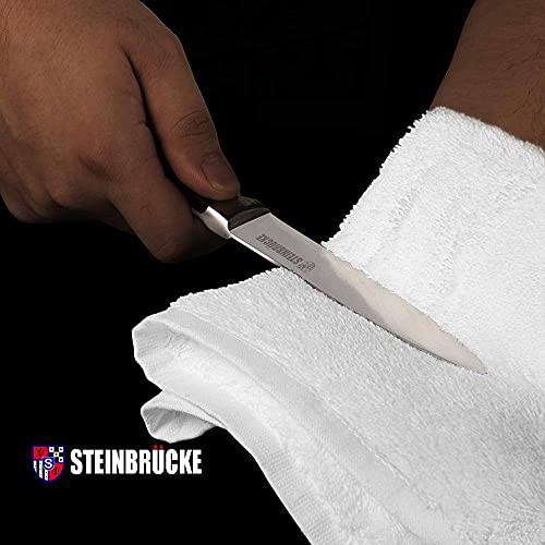 Steinbrücke Kitchen Utility Knife 5 Inch, Sharp Paring Knife Kitchen Petty Knife Fruit Knife With Pro Chef's Knife Full Tang And Ergonomic Handle Kitchen Cutlery Cutting Peeling #TOP7