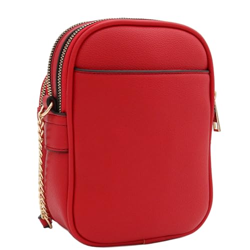 Image of FashionPuzzle Multi Pocket PU Leather Casual Medium Crossbody Bag with Adjustable Strap