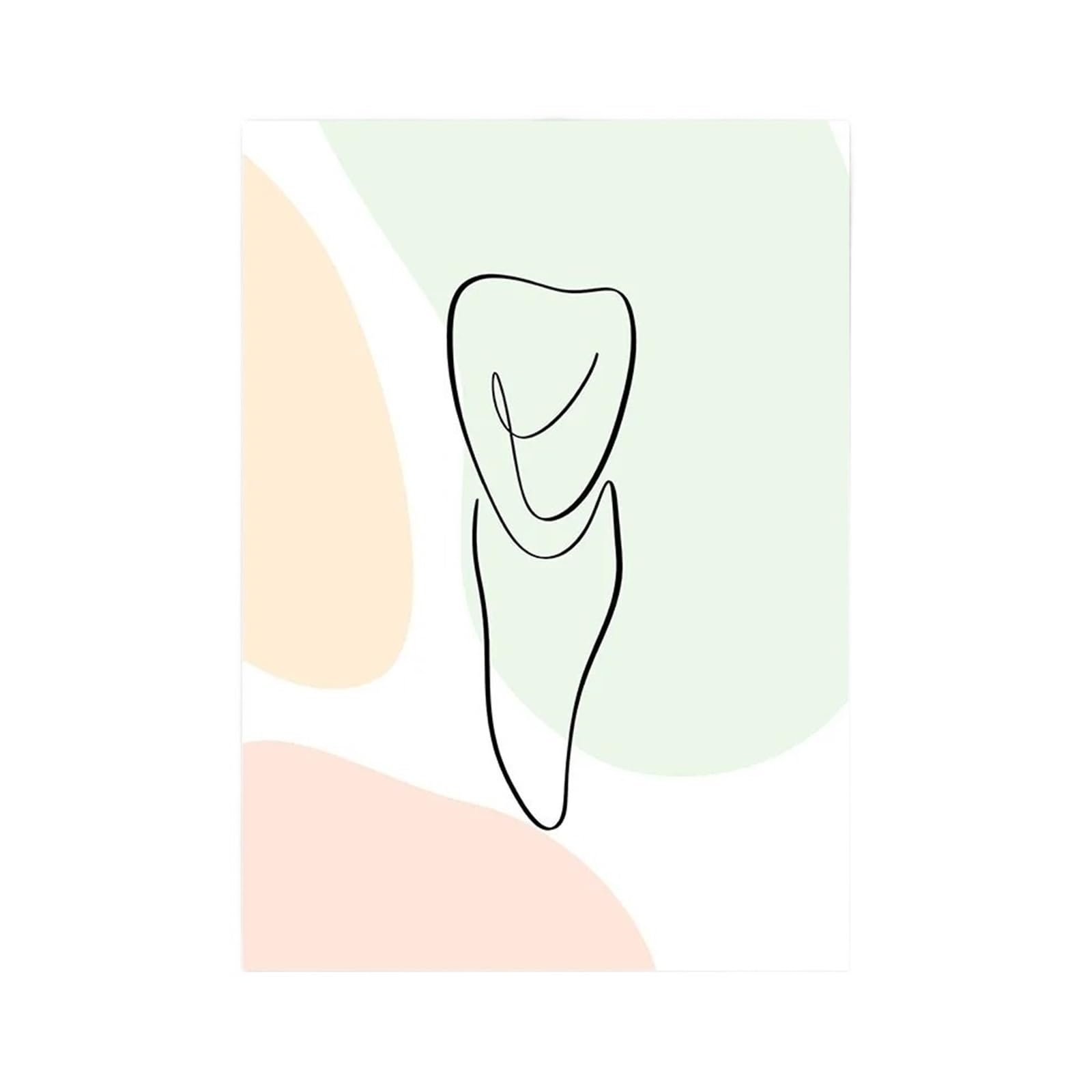 Poster Dentiste Style Nordique Toile Abstraite pour Décoration Murale Cabinet