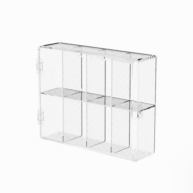積み重ね可能 磁石式ドア 防塵 展示ケース 透明 アクリル 8マス 展示ボックス レゴ おもちゃ フィギュアボックス コレクションに適している