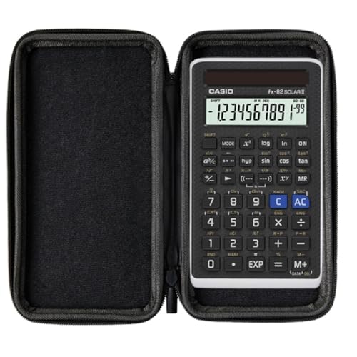 Casio fx-82 Solar II inkl. WYNGS Schutztasche Schwarz - Wissenschaftlicher Taschenrechner - Basic Set
