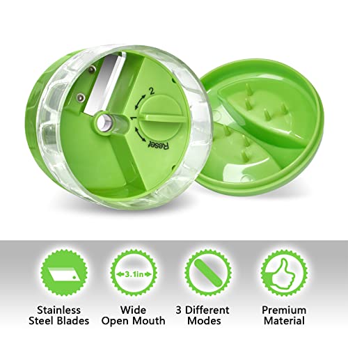 SUREWIN 3 in 1 Vegetable Spiralizer Slicer, Adjustable Zucchini Carrot Noodle Maker, Cucumber Spiral Cutter, Easy to Use Kitchen Tool（Green） by SUREWIN - Image 4