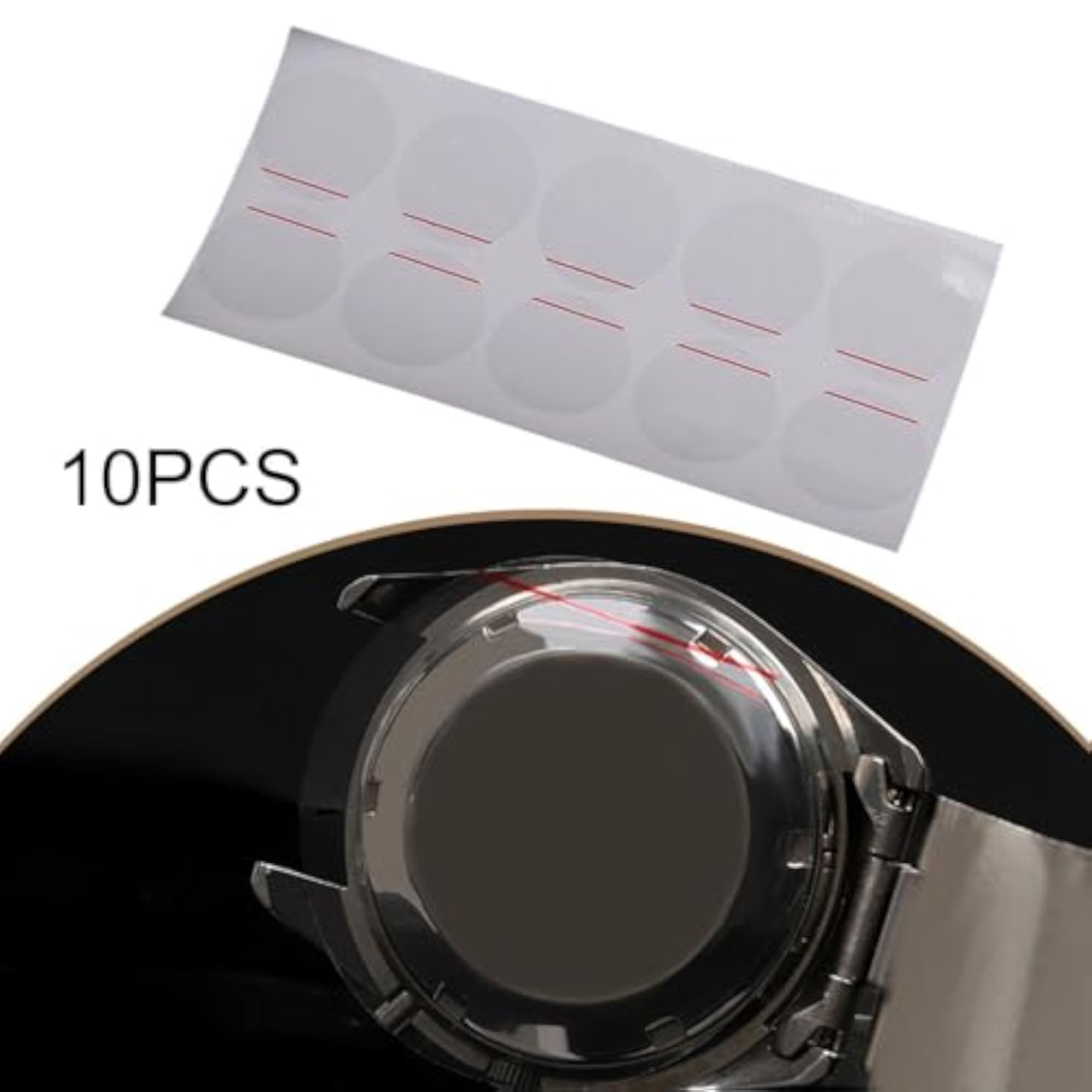10 Pieces Watch Back Cover Protective Film PE Full Coverage