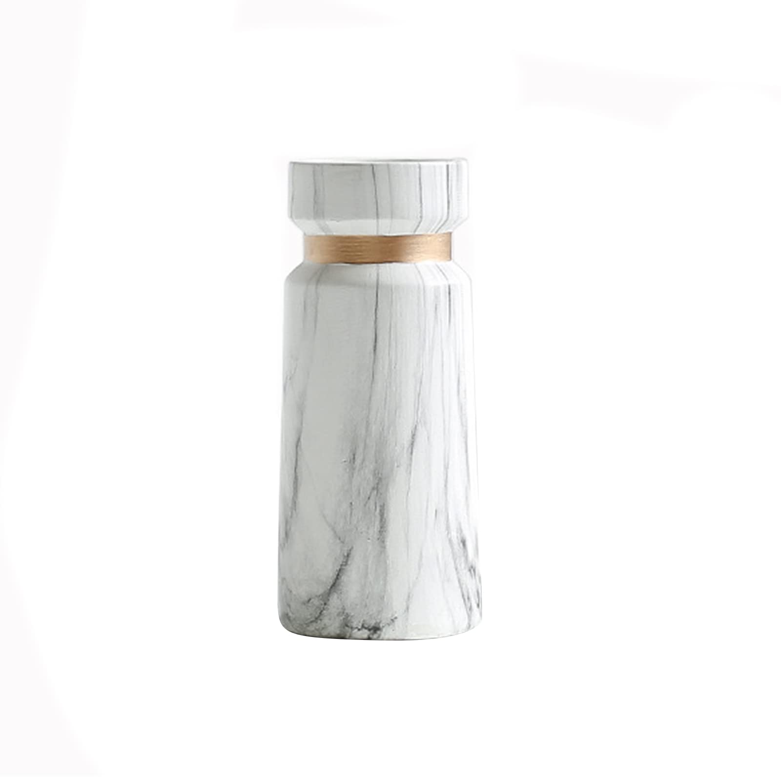 Vase en céramique blanche stable pour grands bouquets et pampa