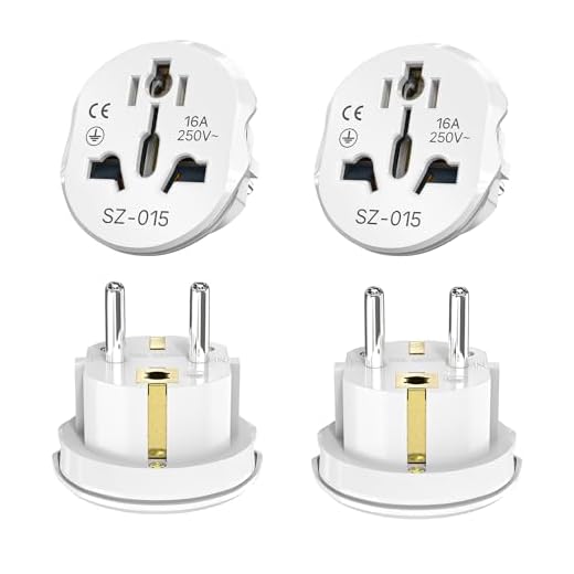 VIEVRE 4 Stücke Universal Steckdosen Adapter, Stecker Adapter China auf Europa, Universal Adapter für Europa, USA, UK, Thailand, Schweiz, China, Italien